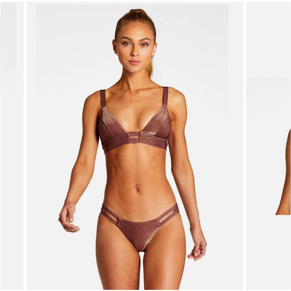 Vitamin A Neutra Supernatural Metallic Brown Cutout Bikini
